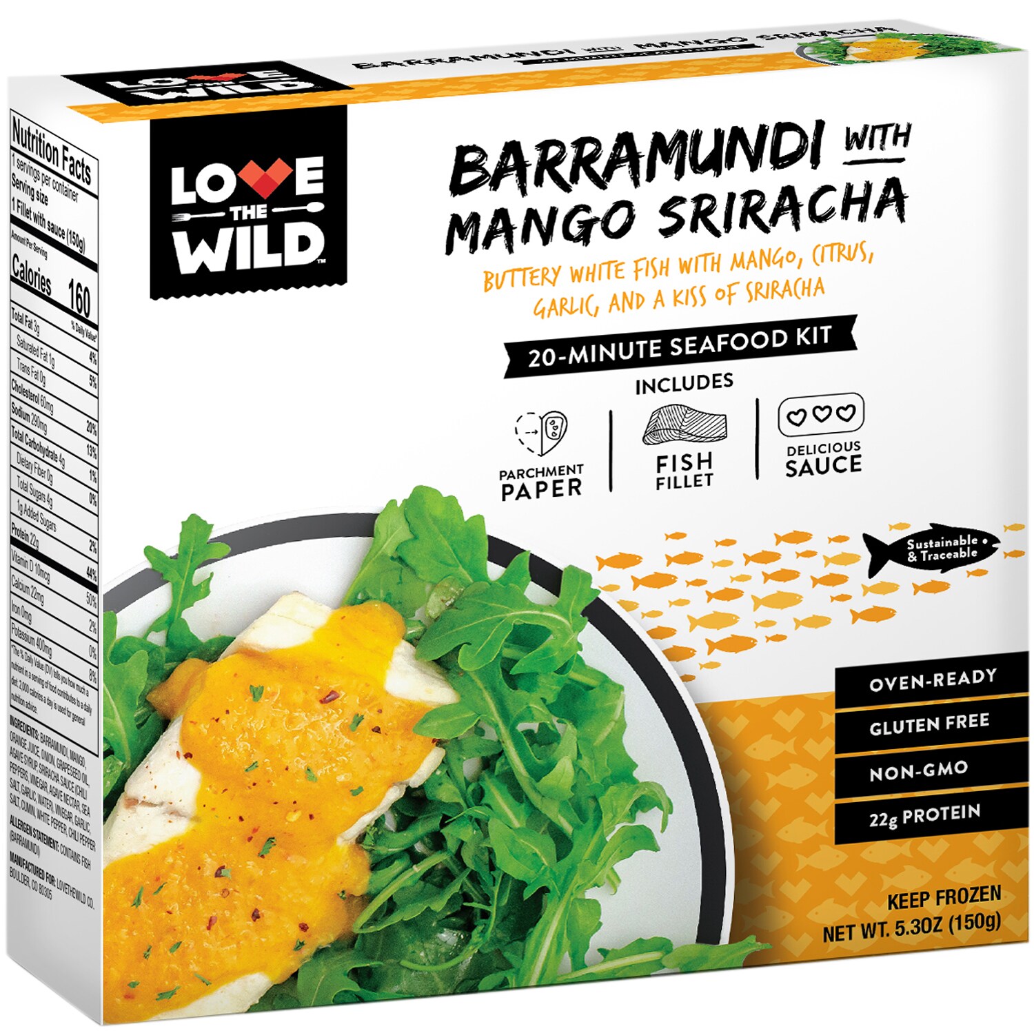 Love the Wild Barramundi with Mango Sriracha