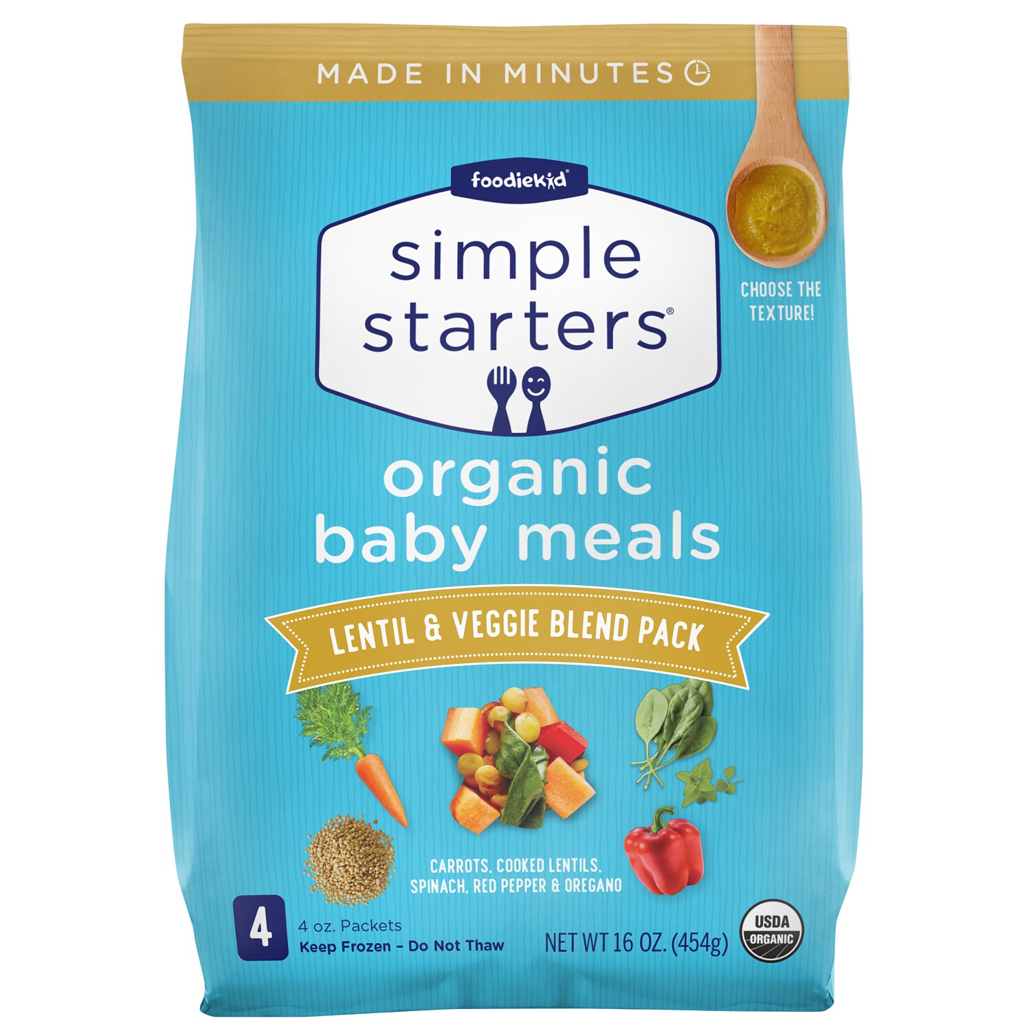 FoodieKid Simple Starters, Lentil & Veggie Blend Pack