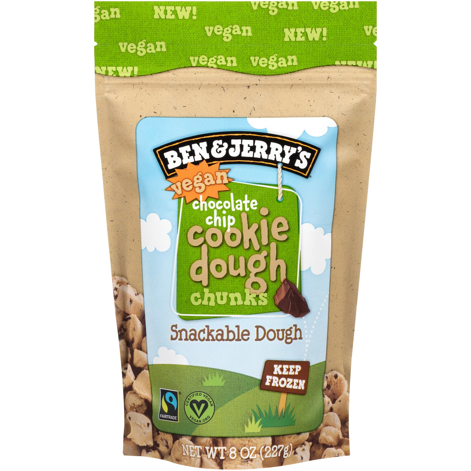 Ben & Jerry's Vegan Snackable Dough Chunks, Chocolate Chip Cookie Dough