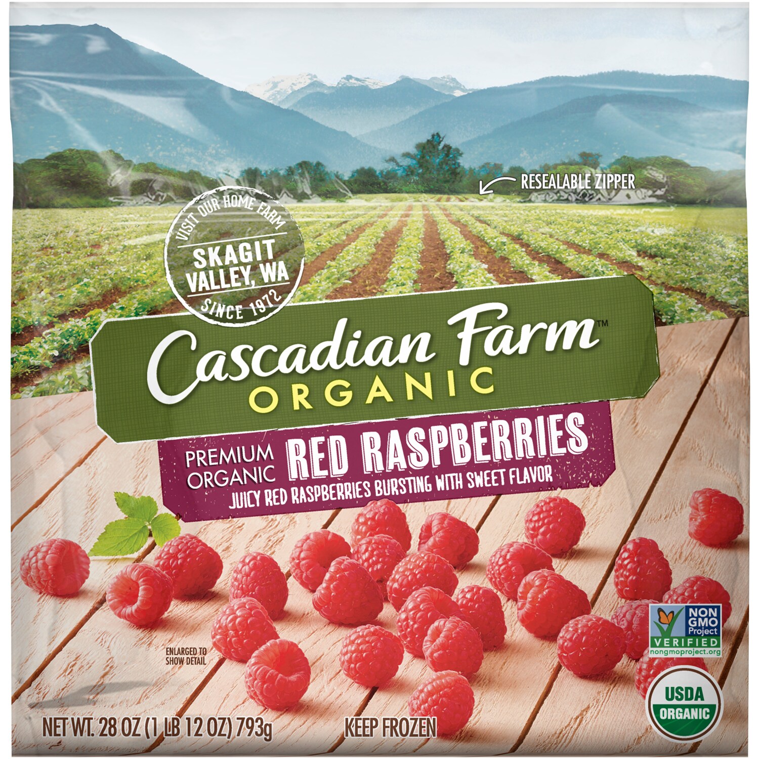 Cascadian Farm Organic Red Raspberries, Frozen