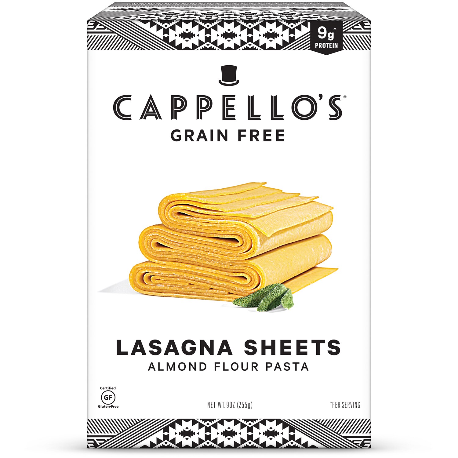 Cappello's Almond Flour Lasagna Sheets, Frozen
