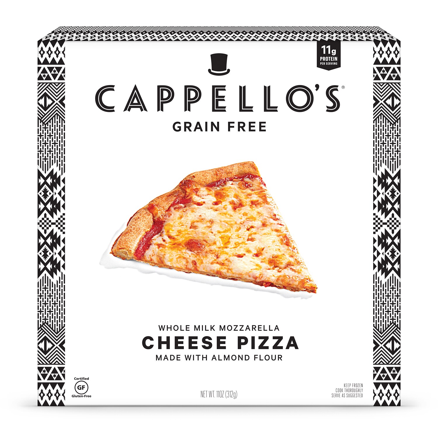 Cappello's Almond Flour Cheese Pizza, Frozen