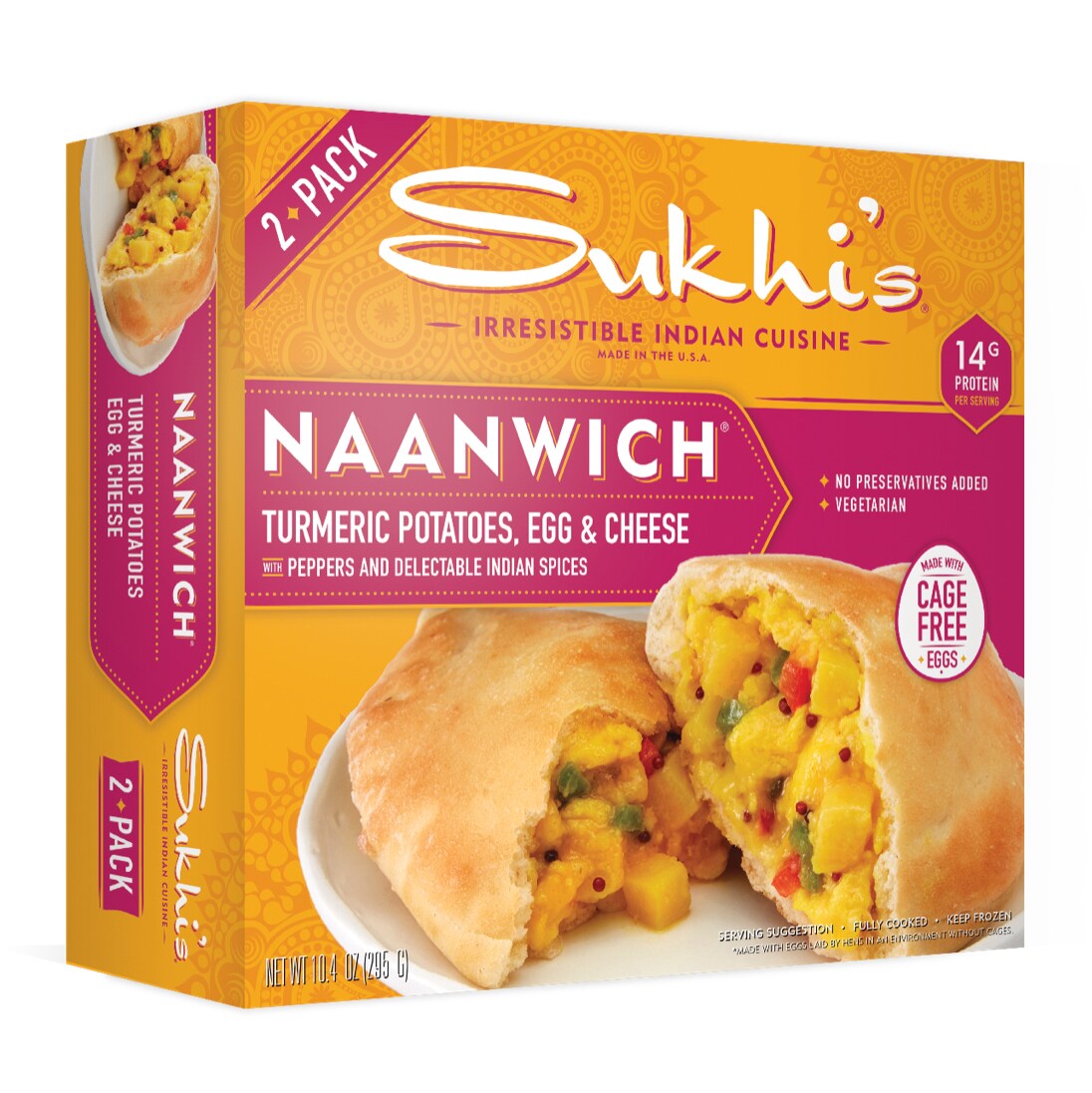 Sukhi's Breakfast Naanwich, Turmeric Potatoes, Egg & Cheese