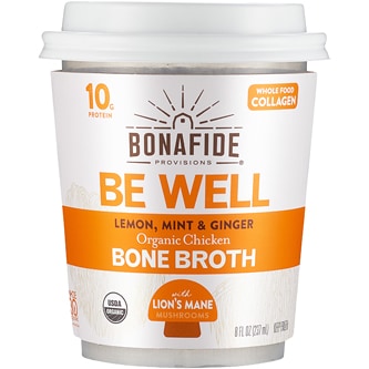 Bonafide Provisions Be Well Organic Chicken Bone Broth, Lemon, Mint & Ginger, Frozen