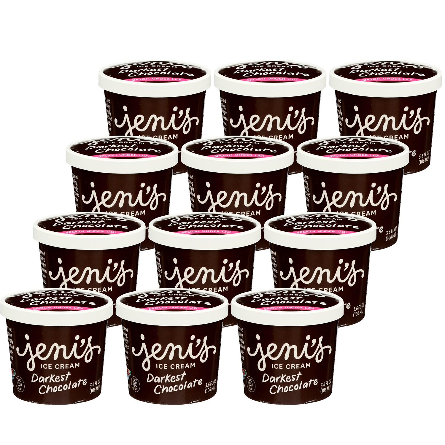 Jeni's Ice Cream Mini Cups, Darkest Chocolate