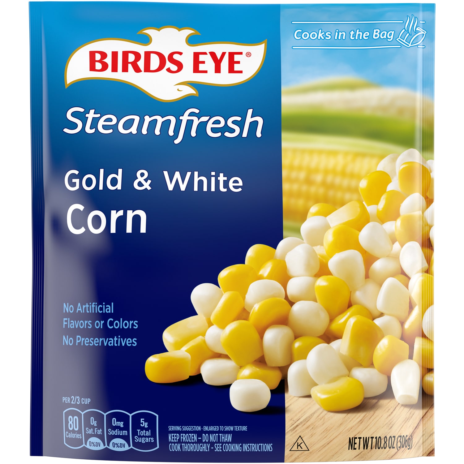 Birds Eye Steamfresh Gold & White Corn, Frozen