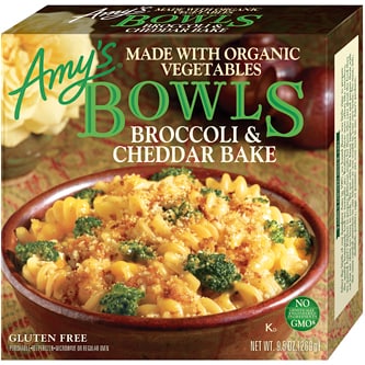 Amy's Bowls, Gluten Free Broccoli & Cheddar Bake, Frozen