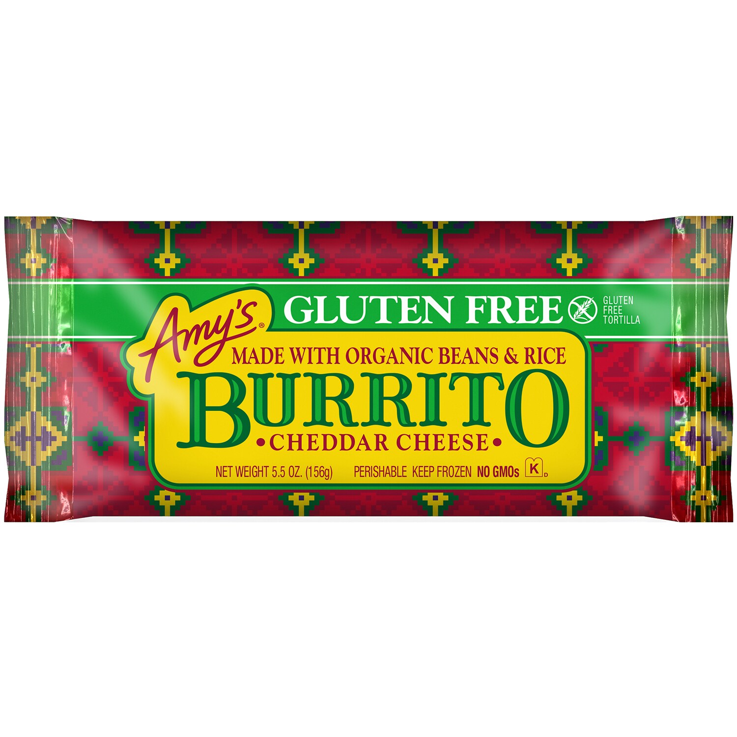 Amy's Gluten-Free Burrito, Cheddar Cheese, Frozen