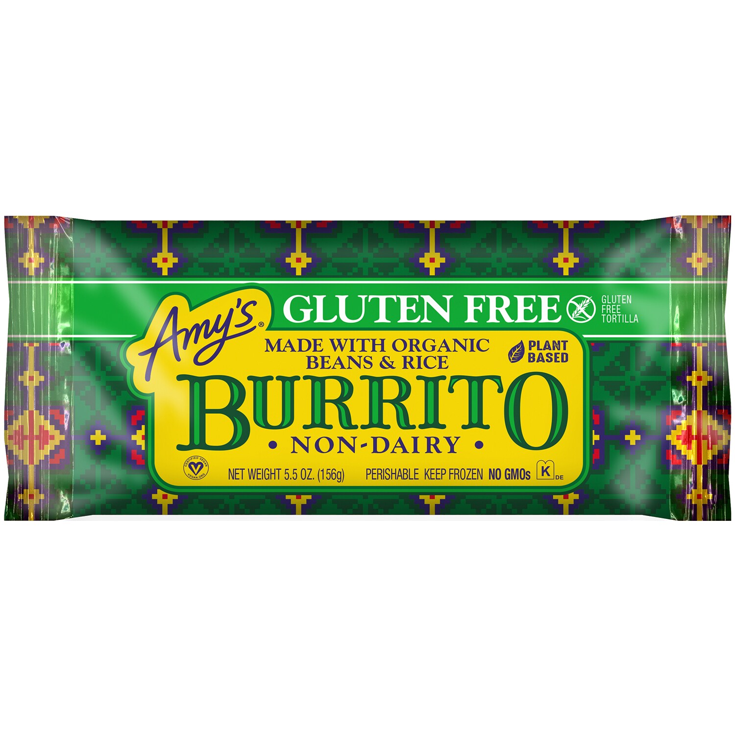 Amy's Gluten-Free Burrito, Bean & Rice, Frozen