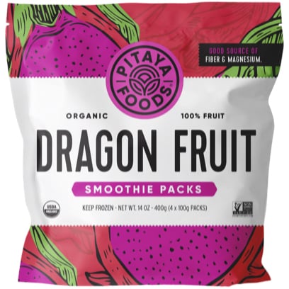Pitaya Foods Organic Smoothie Packs, Dragon Fruit, Frozen