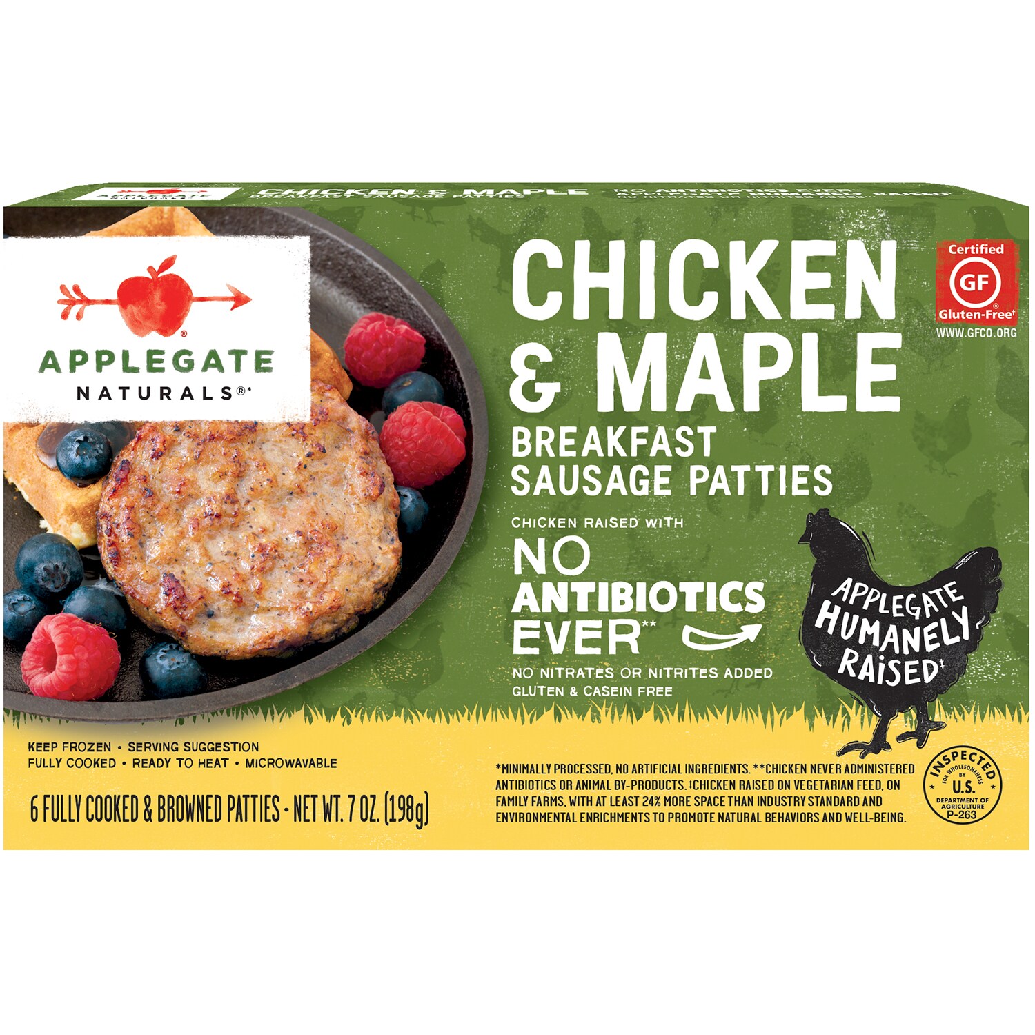 Applegate Naturals Breakfast Sausage Patties, Chicken & Maple