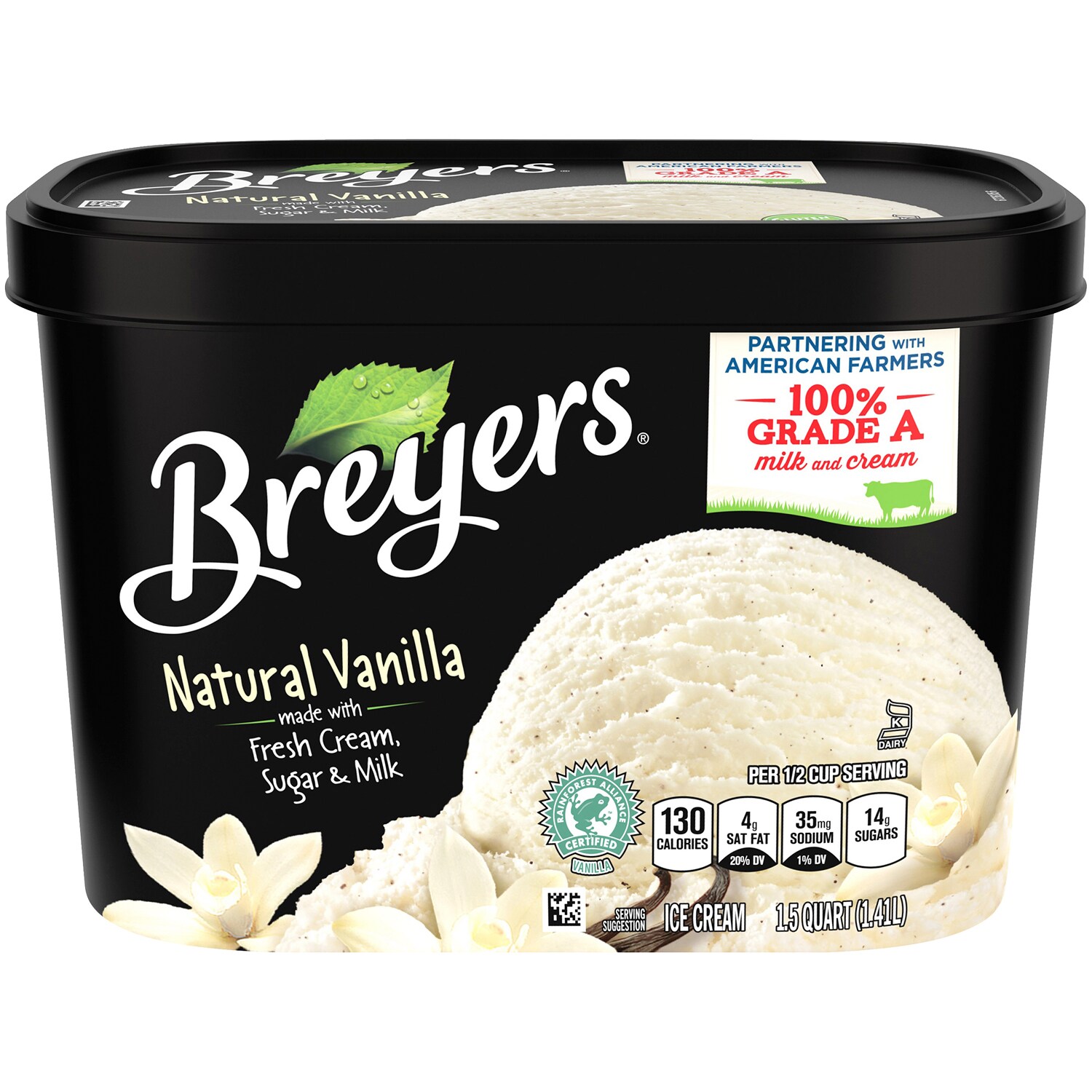 Breyers Ice Cream, Natural Vanilla 