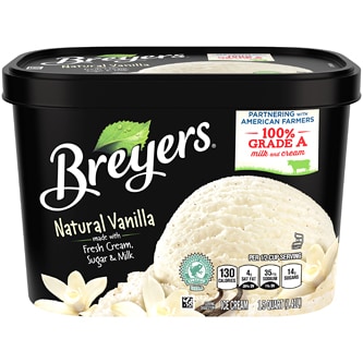 Breyers Ice Cream, Natural Vanilla 