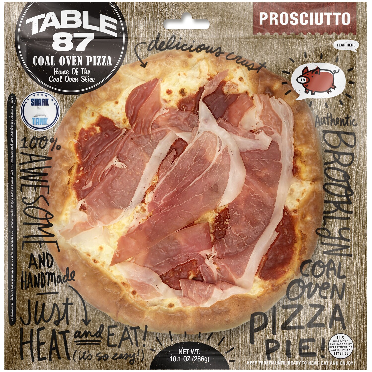 Table 87 Coal Oven Pizza, Prosciutto, Frozen