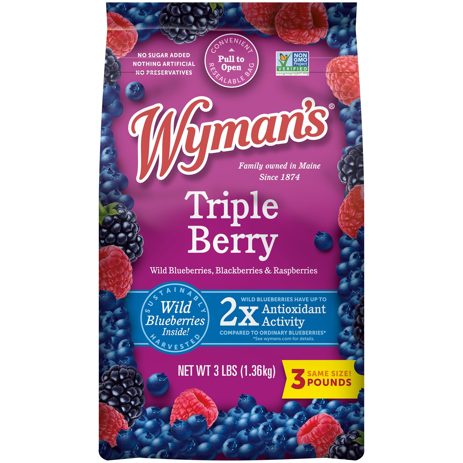 Wyman's Triple Berry Blend, Frozen