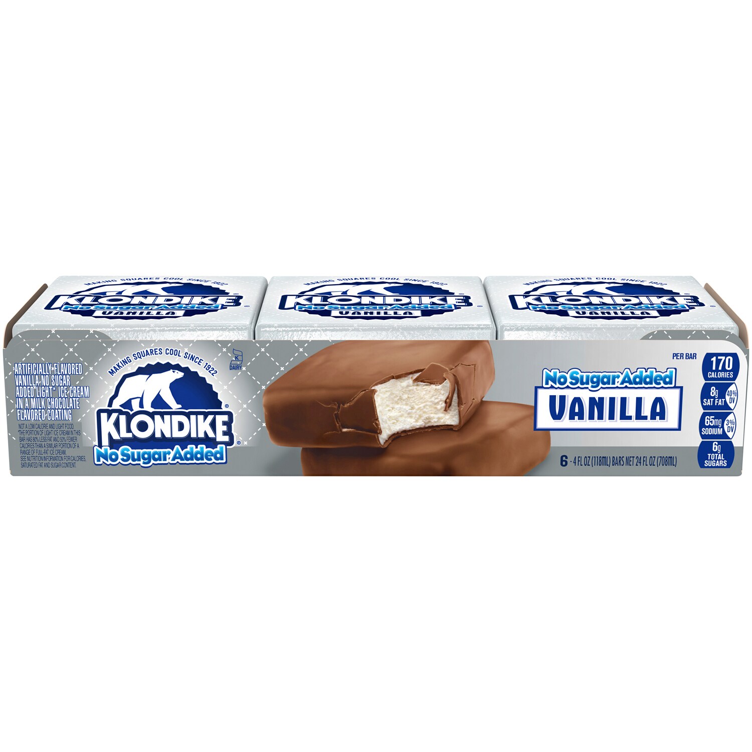Klondike No Sugar Added Ice Cream Bars, Vanilla