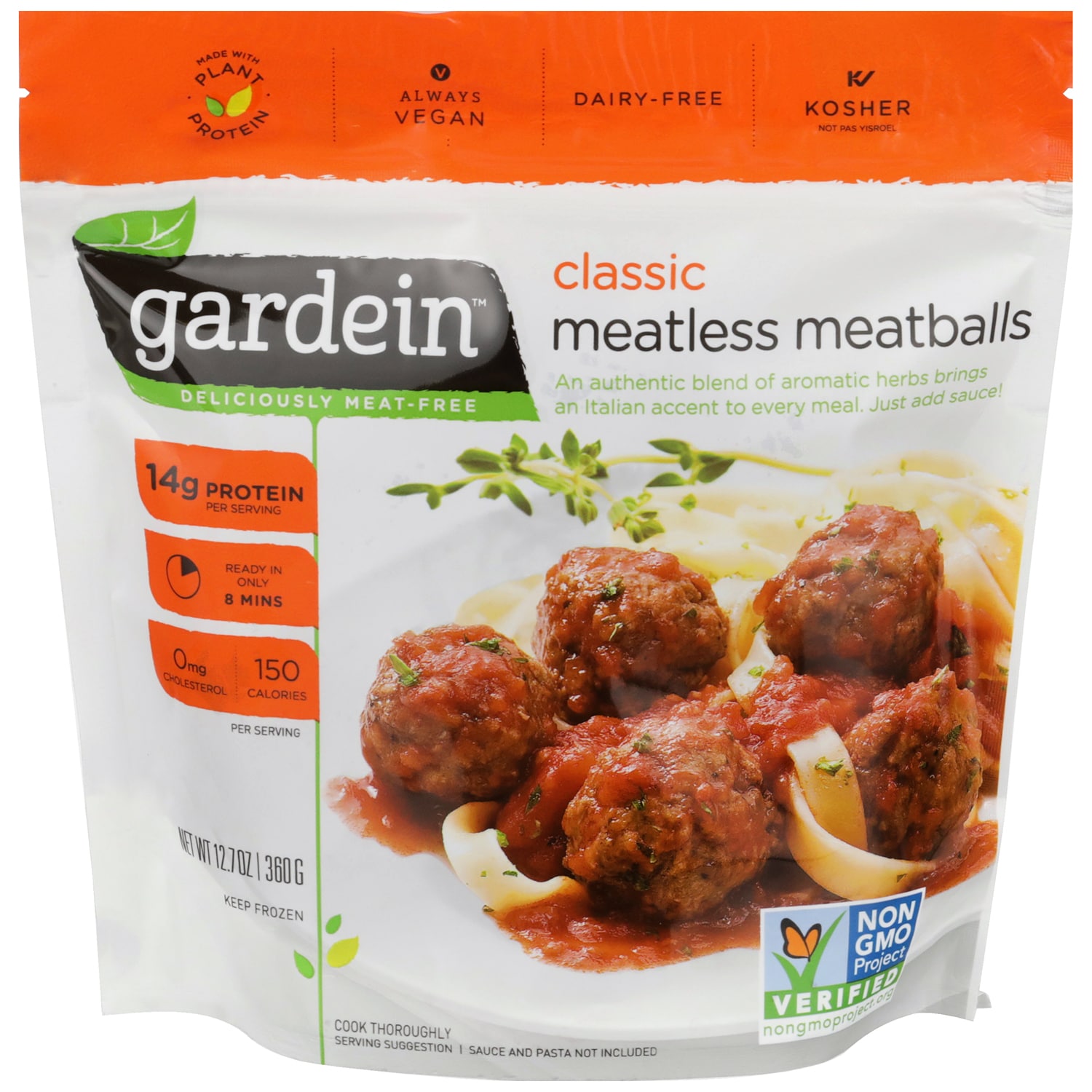 Gardein Plant-Based Classic Meatless Meatballs, Frozen