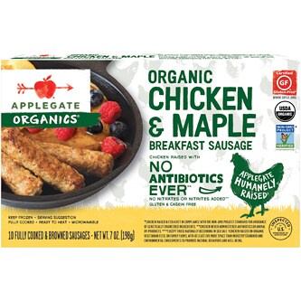 Applegate Organics Breakfast Sausage, Chicken & Maple