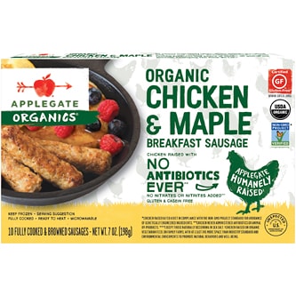 Applegate Organics Breakfast Sausage, Chicken & Maple