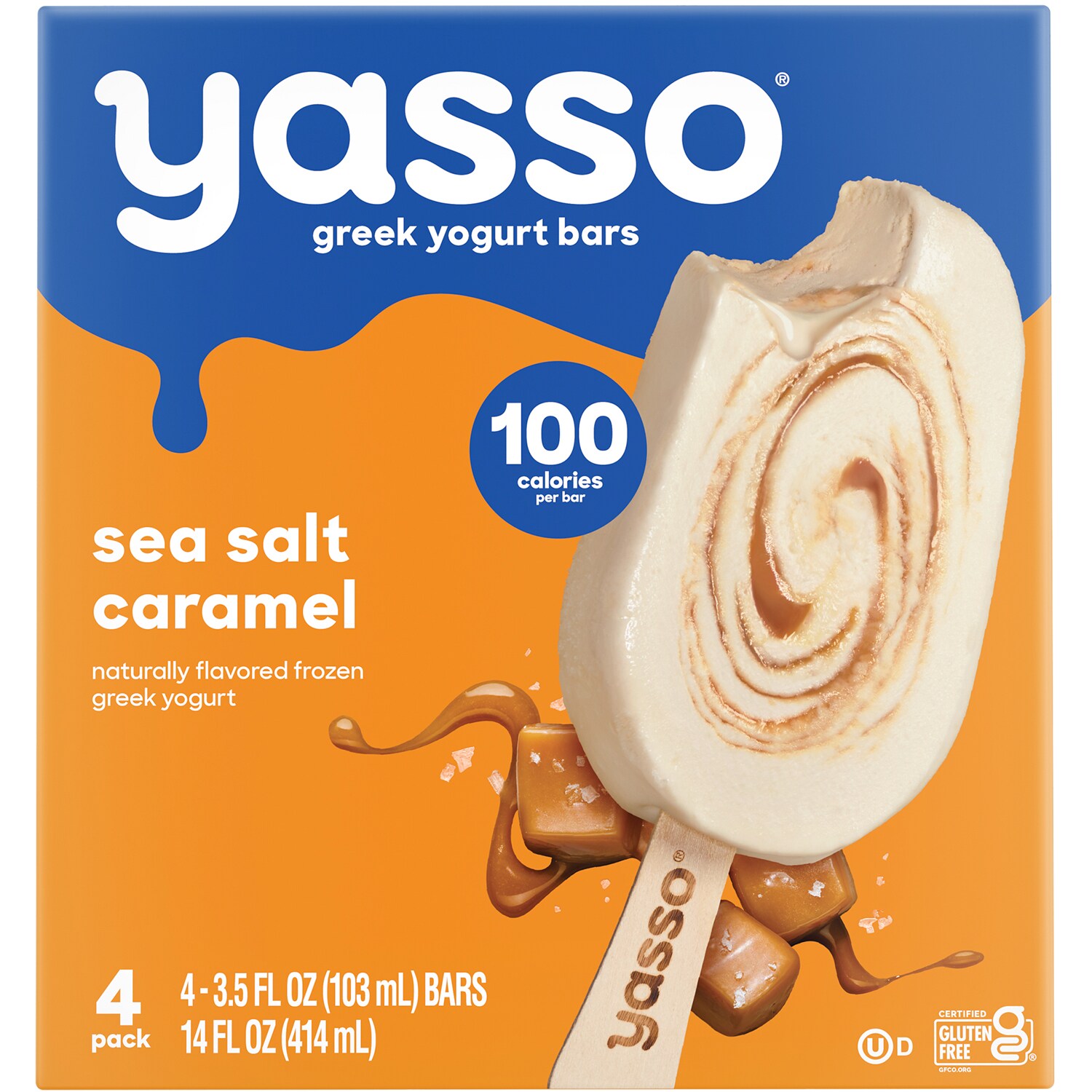 Order Yasso Frozen Greek Yogurt Bars, Sea Salt Caramel Fast Delivery