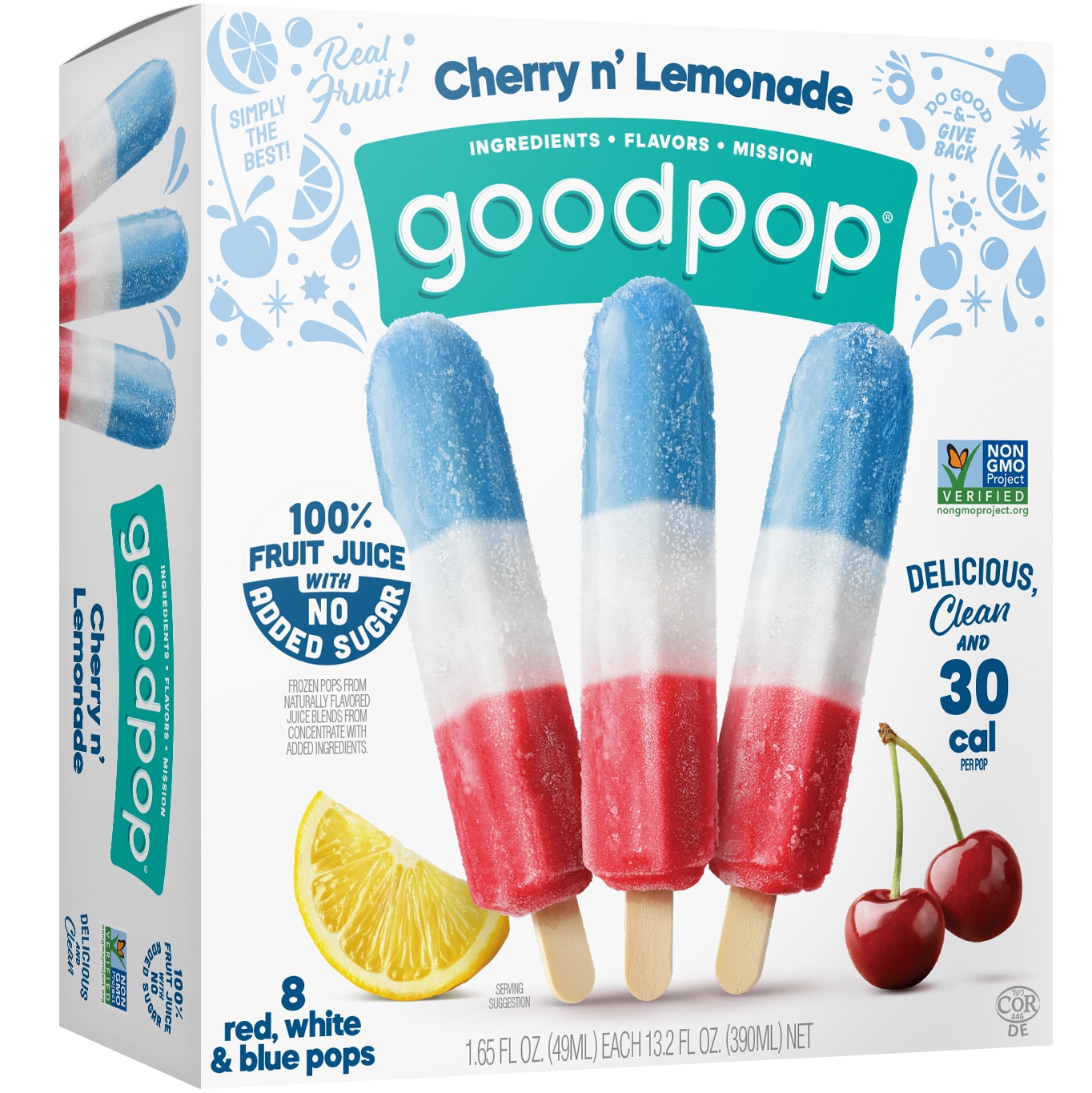 GoodPop Frozen Pops, Cherry n' Lemonade