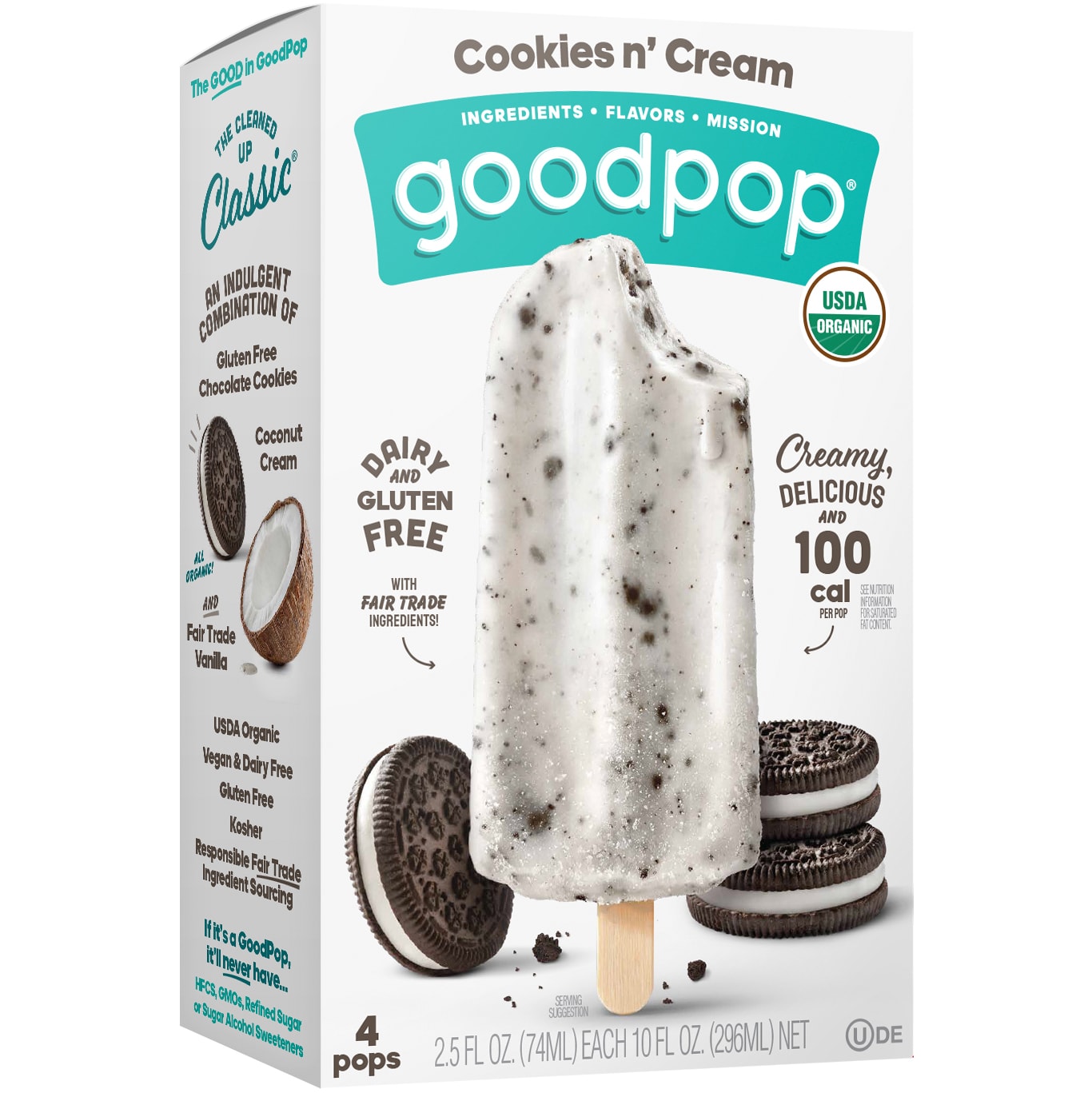 GoodPop Vegan Frozen Pops, Cookies n' Cream