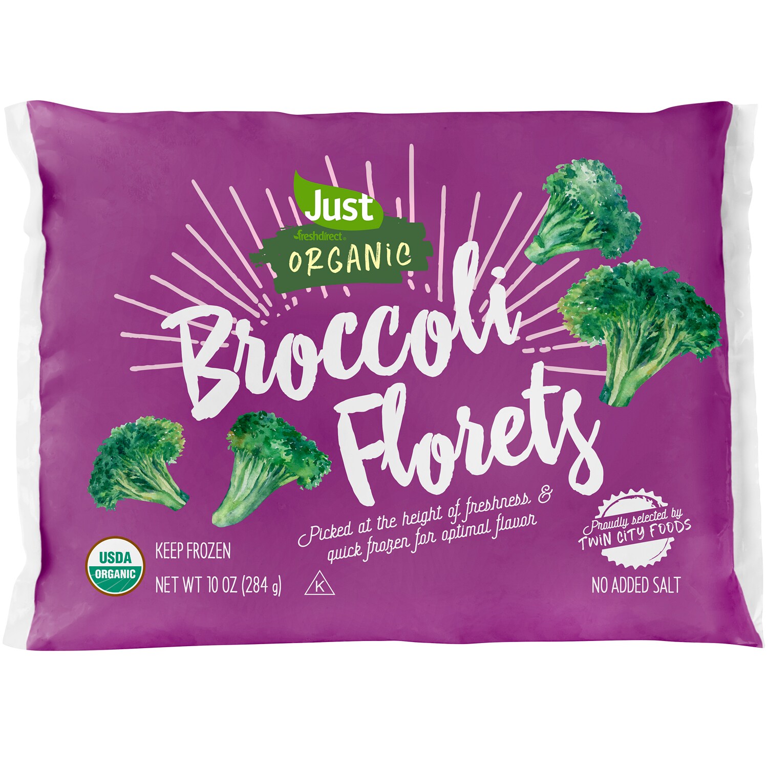 Just FreshDirect Organic Frozen Broccoli Florets
