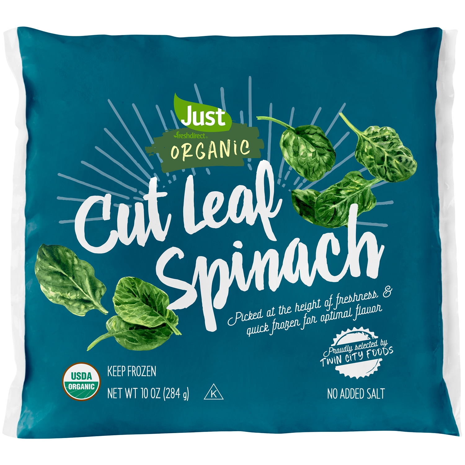 Just FreshDirect Organic Frozen Cut Leaf Spinach