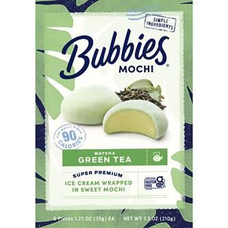 Bubbies Mochi Ice Cream, Matcha Green Tea