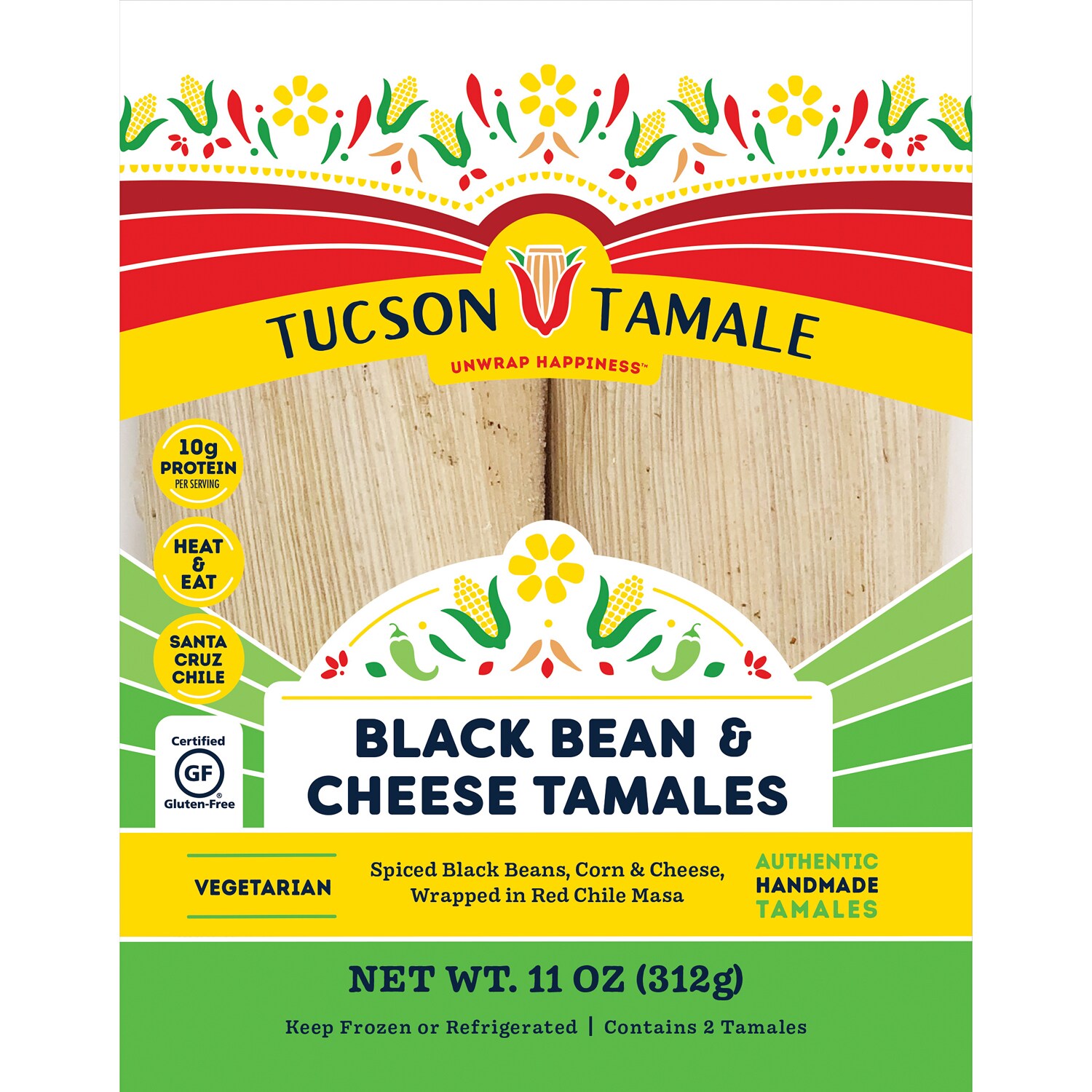Tucson Tamale Black Bean & Cheese Tamales