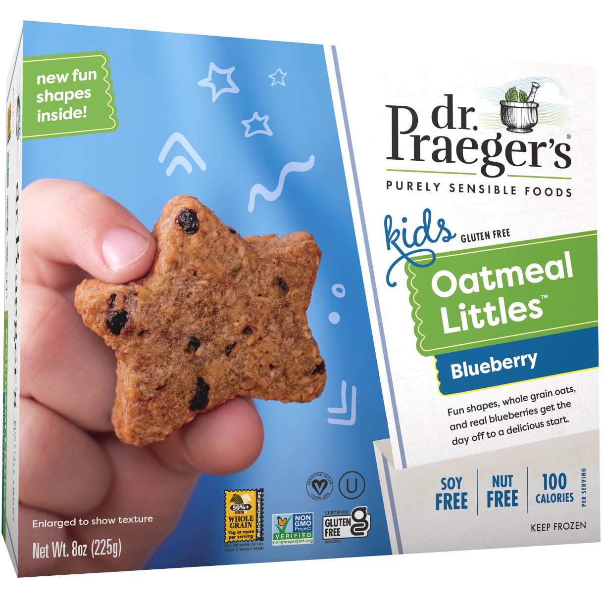 Dr. Praeger's Kids Oatmeal Littles, Blueberry, Frozen