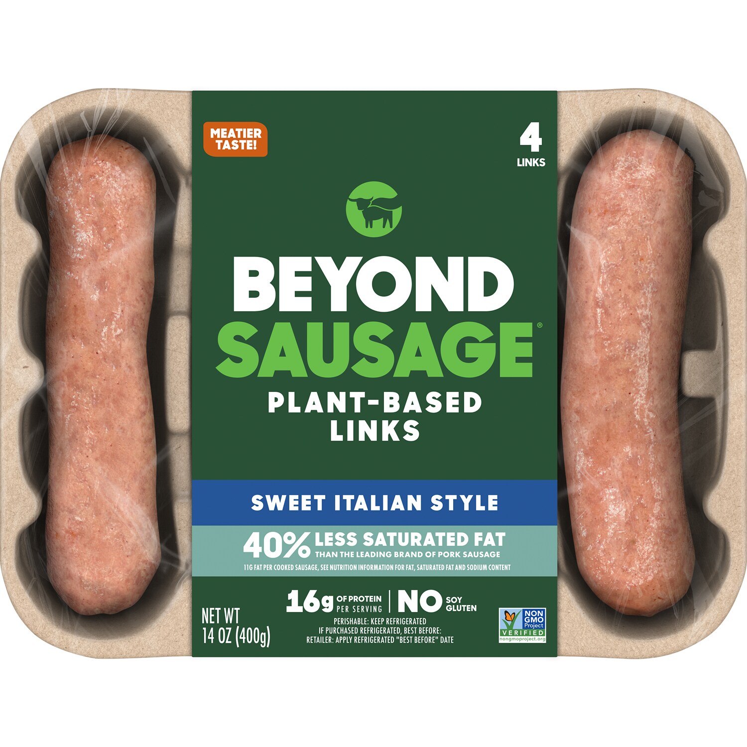 Beyond Meat Beyond Sausage Plant-Based Dinner Sausage Links, Sweet Italian