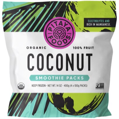 Pitaya Foods Organic 100% Fruit Smoothie Packs, Coconut, Frozen