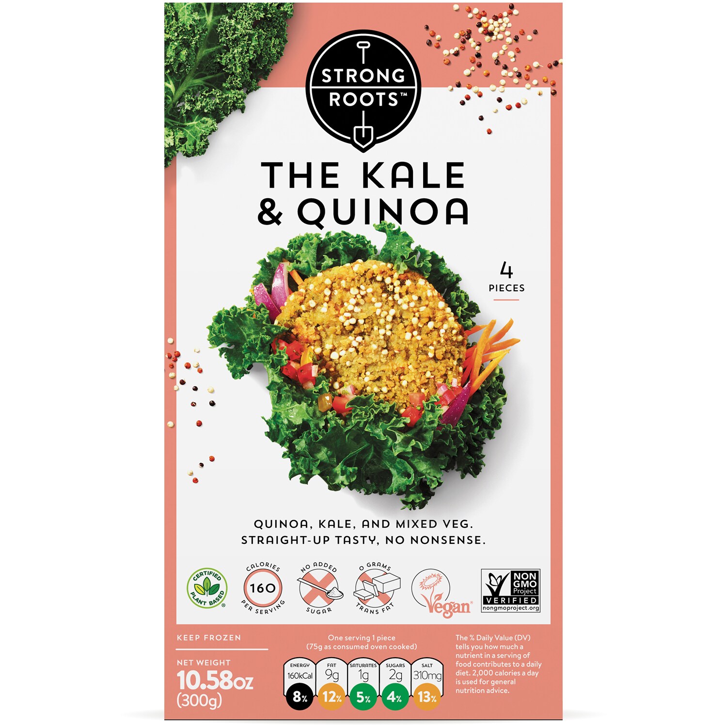 Strong Roots The Kale & Quinoa Burger, Frozen