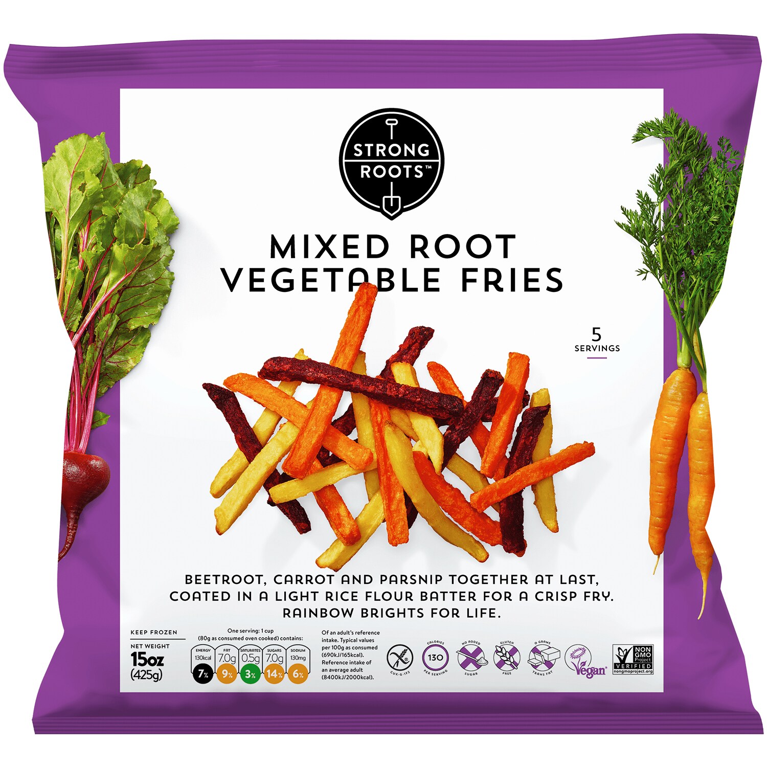 Strong Roots Mixed Root Vegetable Fries, Frozen