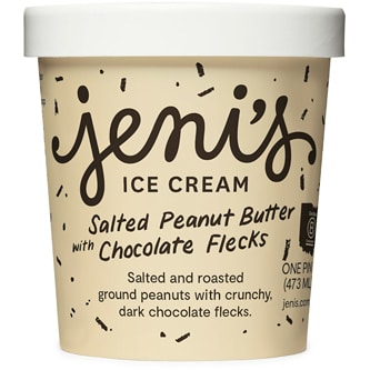 Jeni's Ice Cream, Salted Peanut Butter with Chocolate Flecks