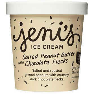 Jeni's Ice Cream, Salted Peanut Butter with Chocolate Flecks