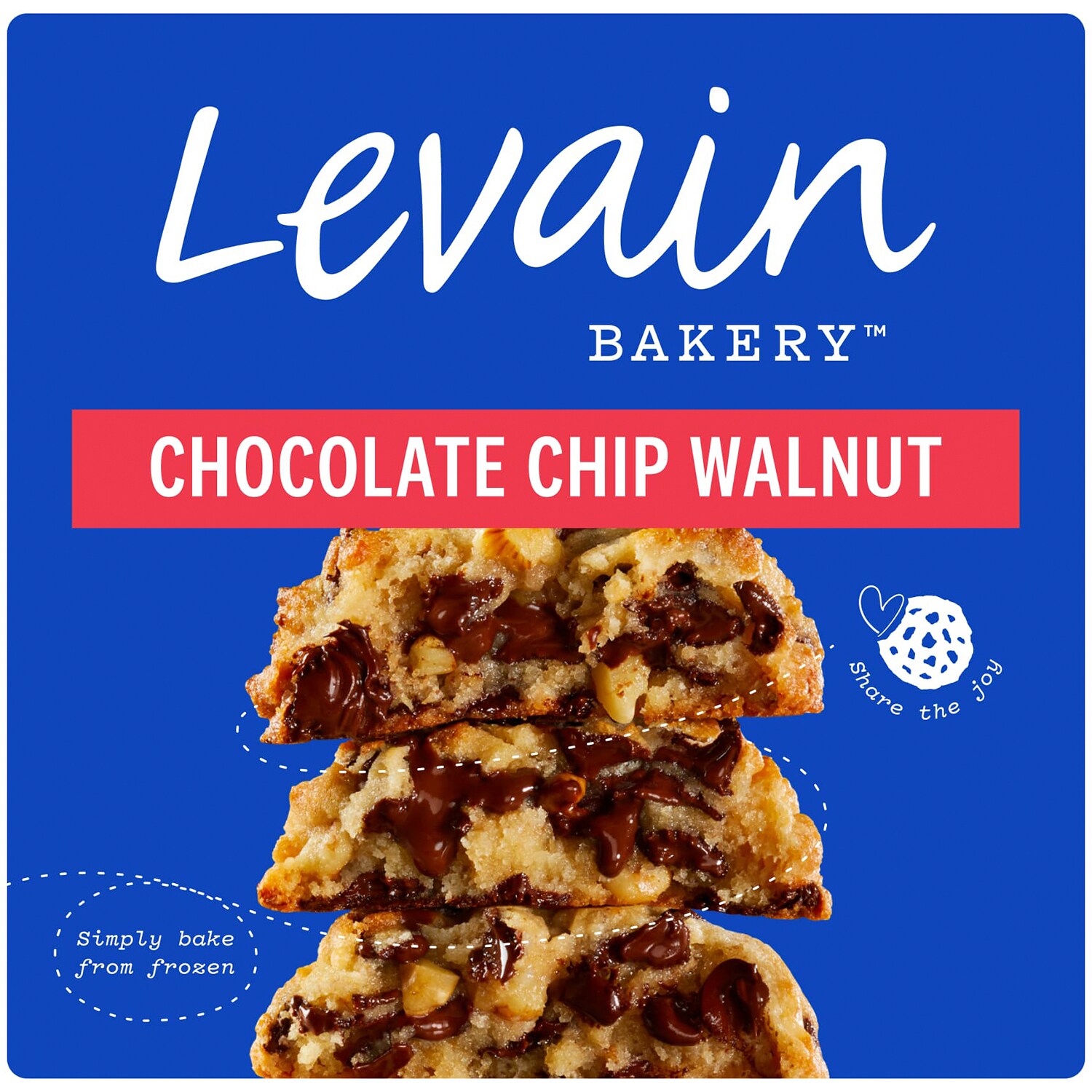 Levain Bakery Fully Baked Cookies, Chocolate Chip Walnut, Frozen