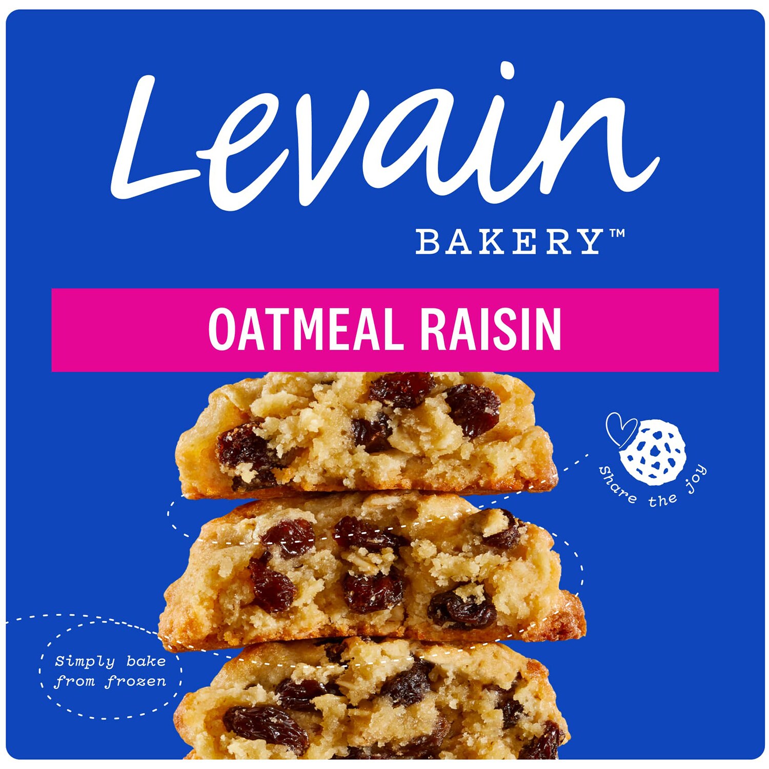 Levain Bakery Fully Baked Cookies, Oatmeal Raisin, Frozen