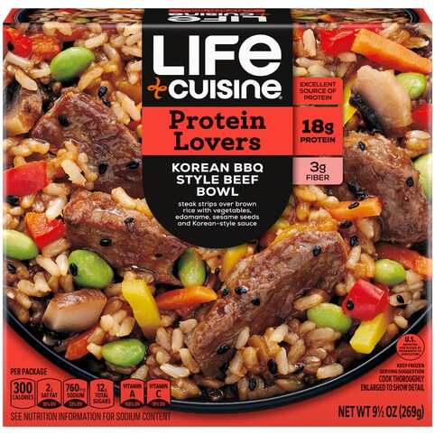 Life Cuisine Protein Lovers Korean BBQ Style Beef Bowl, Frozen