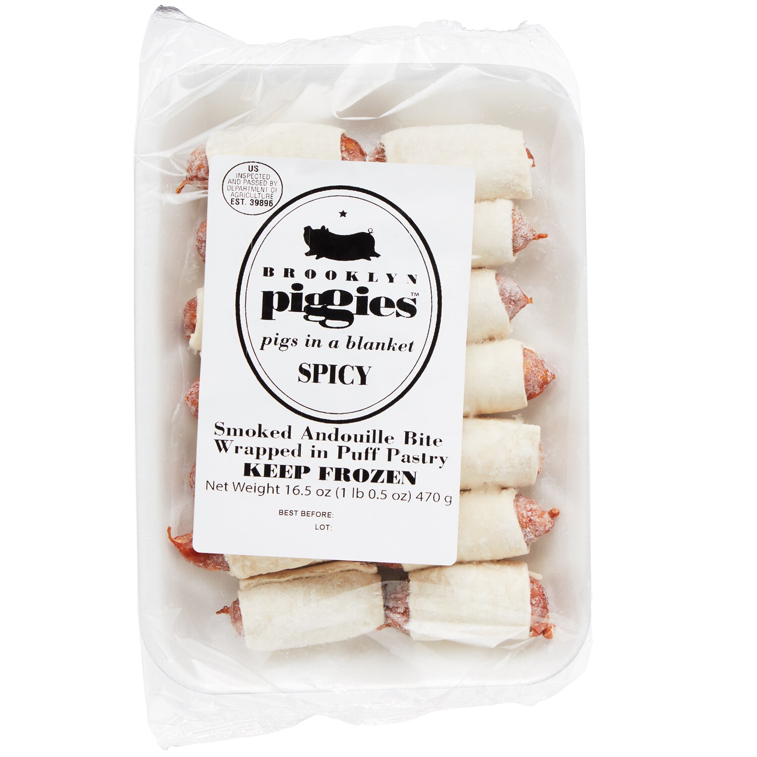 Brooklyn Piggies Pigs in a Blanket, Spicy, Frozen