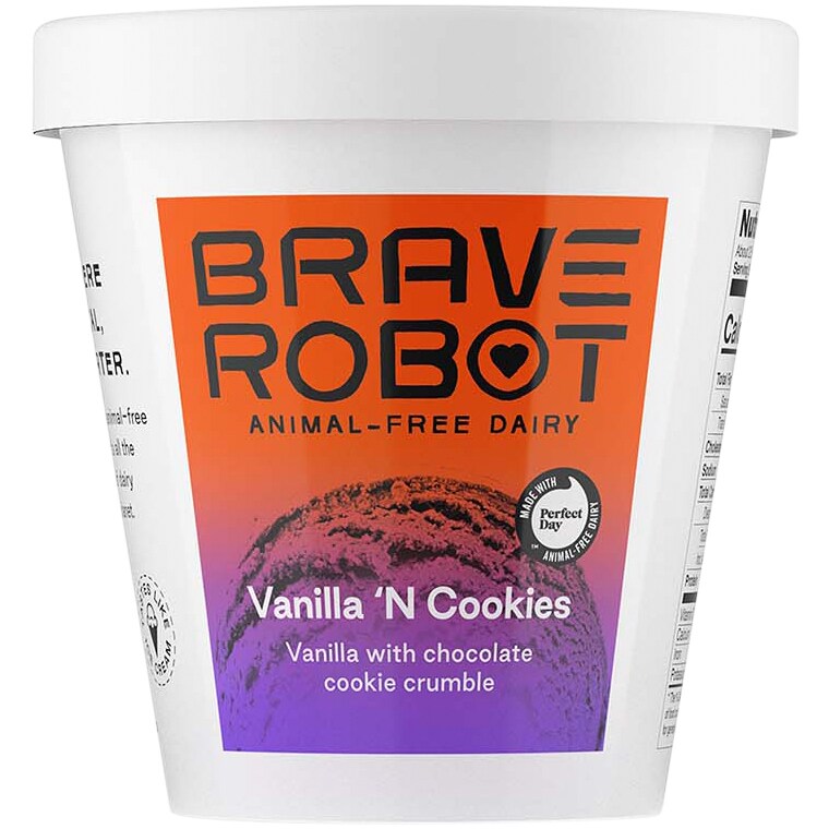 Brave Robot Animal-Free Dairy Ice Cream, Vanilla 'N Cookies