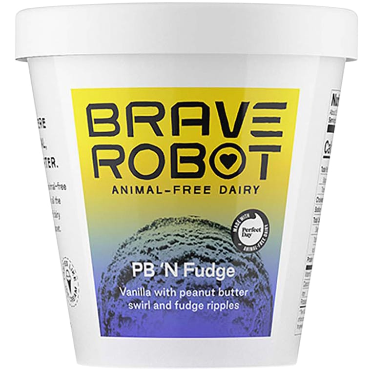 Brave Robot Animal-Free Dairy Ice Cream, PB 'N Fudge