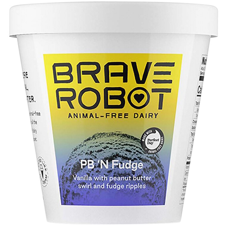 Brave Robot Animal-Free Dairy Ice Cream, PB 'N Fudge