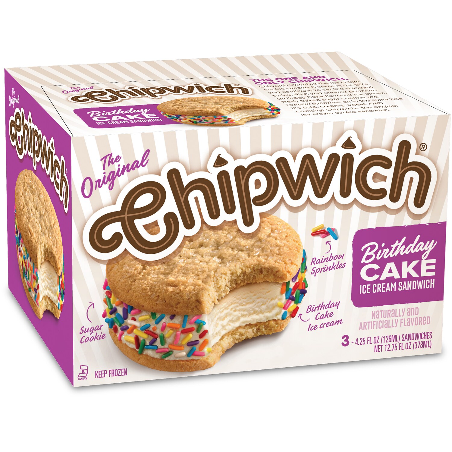 Chipwich Ice Cream Cookie Sandwiches, Birthday Cake