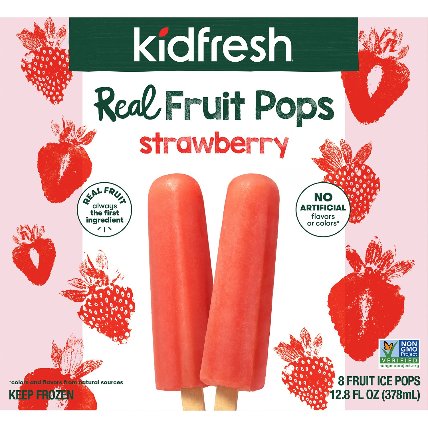 Kidfresh Real Fruit Ice Pops, Strawberry 