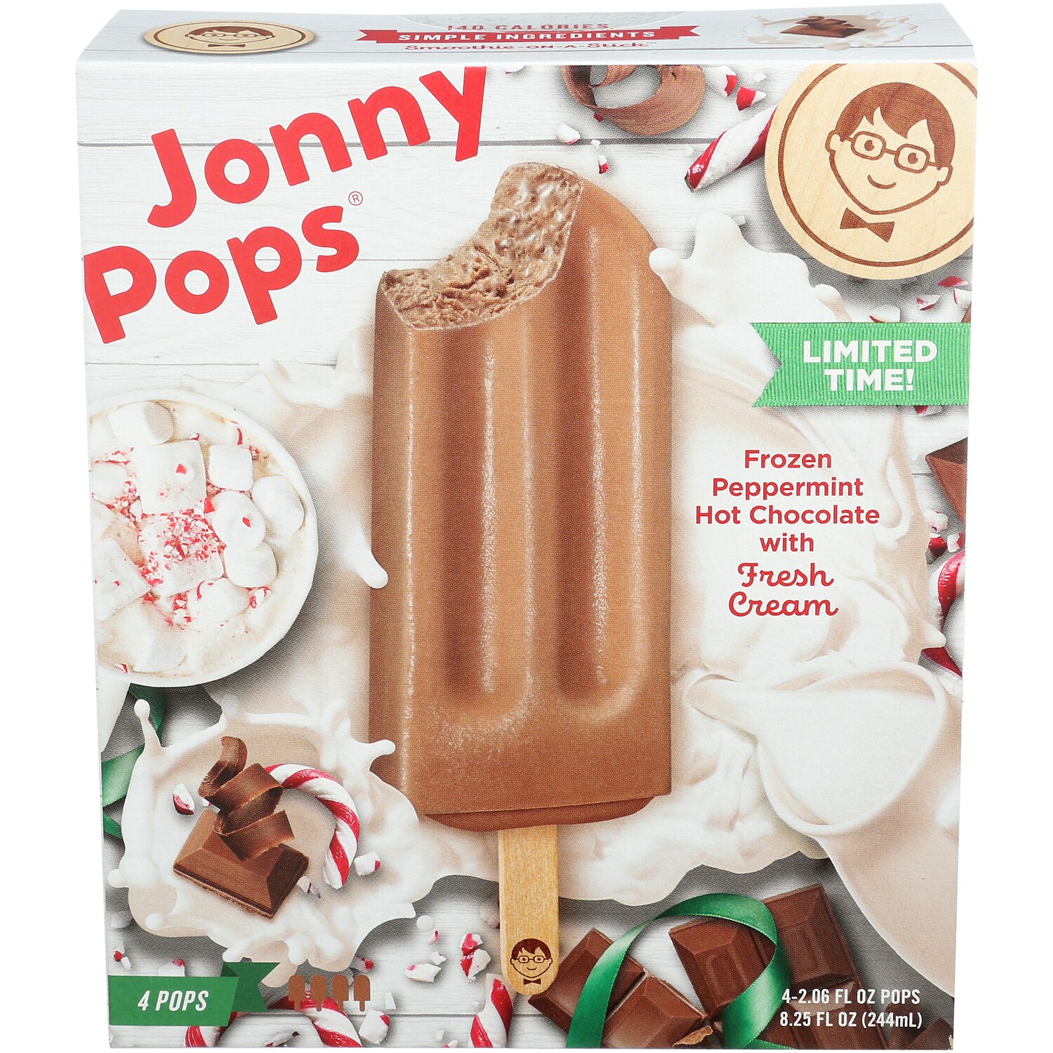 JonnyPops Ice Pops, Peppermint Hot Chocolate
