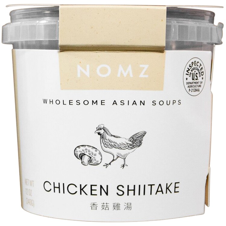 Nomz Wholesome Asian Soups, Chicken Shiitake, Frozen