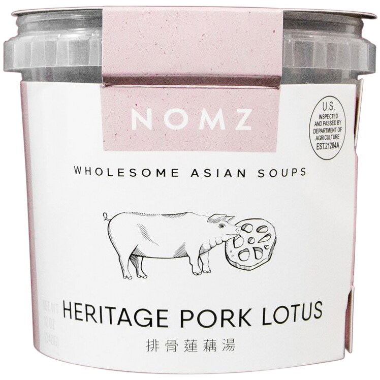 Nomz Wholesome Asian Soups, Heritage Pork Lotus, Frozen