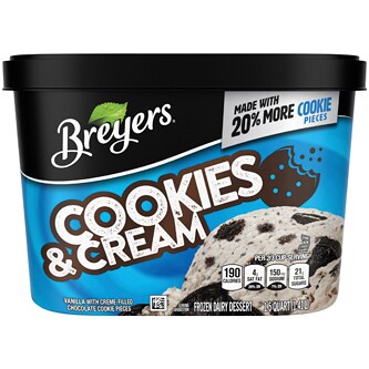 Breyers Ice Cream, Cookies & Cream